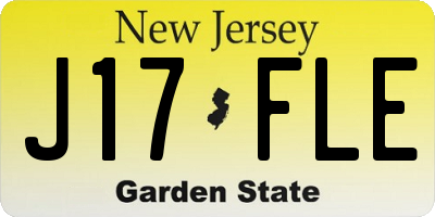 NJ license plate J17FLE