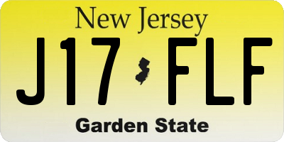 NJ license plate J17FLF