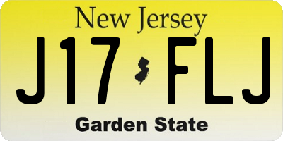 NJ license plate J17FLJ