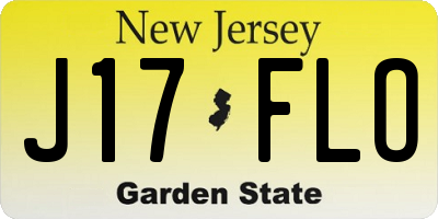 NJ license plate J17FLO