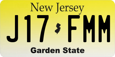 NJ license plate J17FMM