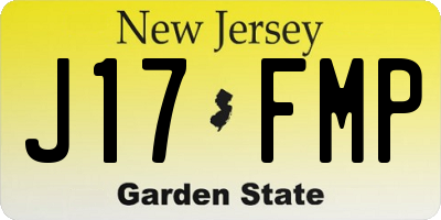 NJ license plate J17FMP