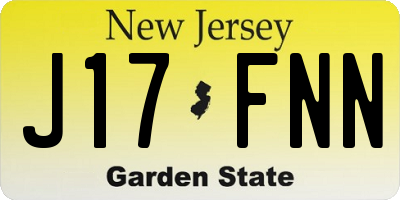 NJ license plate J17FNN