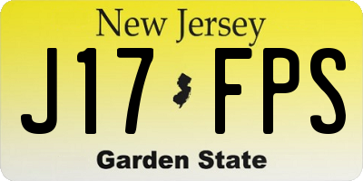 NJ license plate J17FPS