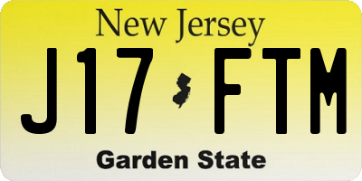 NJ license plate J17FTM
