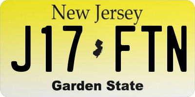 NJ license plate J17FTN