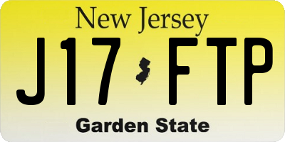NJ license plate J17FTP