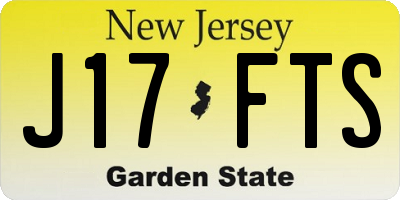 NJ license plate J17FTS