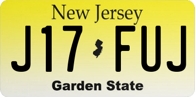 NJ license plate J17FUJ