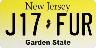 NJ license plate J17FUR