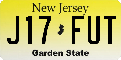 NJ license plate J17FUT