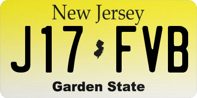 NJ license plate J17FVB