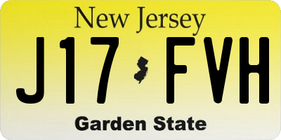 NJ license plate J17FVH