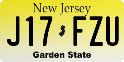 NJ license plate J17FZU