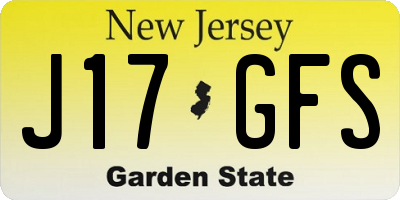 NJ license plate J17GFS