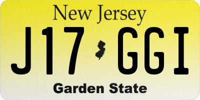 NJ license plate J17GGI