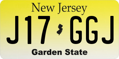 NJ license plate J17GGJ