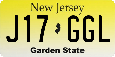 NJ license plate J17GGL