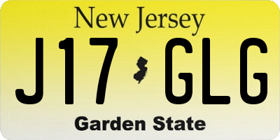 NJ license plate J17GLG