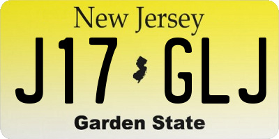 NJ license plate J17GLJ