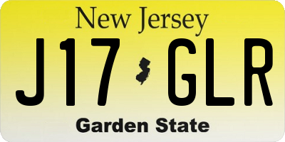 NJ license plate J17GLR