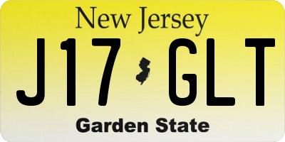 NJ license plate J17GLT