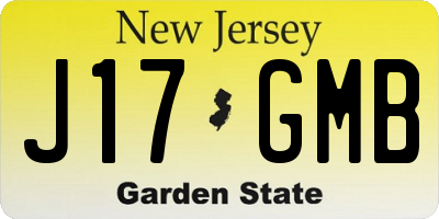 NJ license plate J17GMB