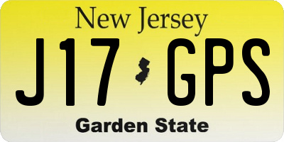 NJ license plate J17GPS