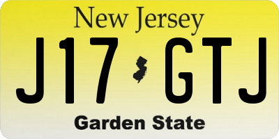 NJ license plate J17GTJ