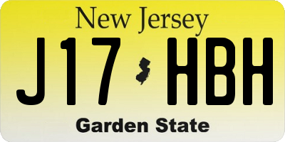 NJ license plate J17HBH