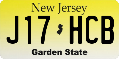 NJ license plate J17HCB