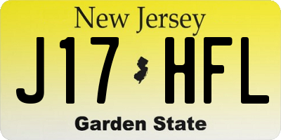 NJ license plate J17HFL