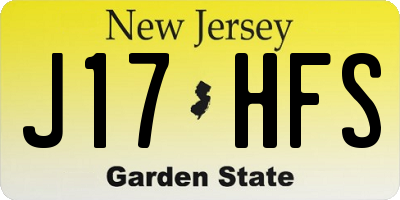 NJ license plate J17HFS
