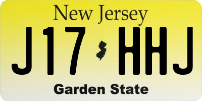 NJ license plate J17HHJ