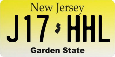 NJ license plate J17HHL