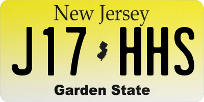NJ license plate J17HHS