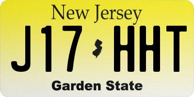 NJ license plate J17HHT