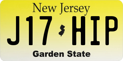 NJ license plate J17HIP