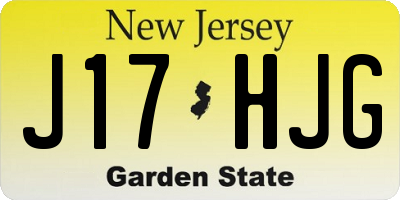 NJ license plate J17HJG