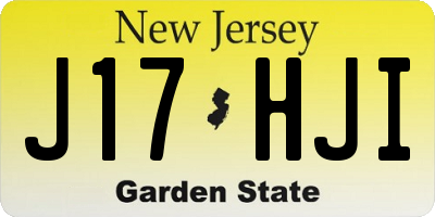 NJ license plate J17HJI