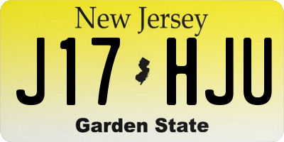 NJ license plate J17HJU