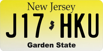 NJ license plate J17HKU