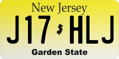 NJ license plate J17HLJ
