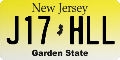 NJ license plate J17HLL