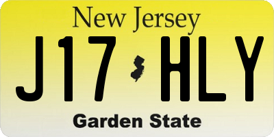 NJ license plate J17HLY