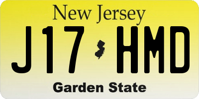 NJ license plate J17HMD