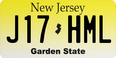 NJ license plate J17HML