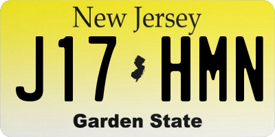 NJ license plate J17HMN