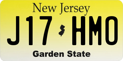 NJ license plate J17HMO