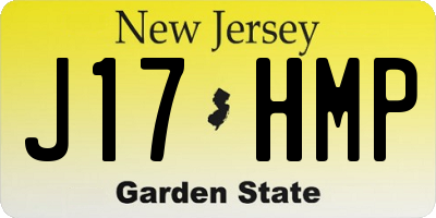 NJ license plate J17HMP